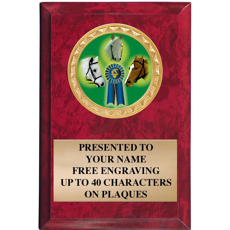 4" X 6" RED MBL INSERT PLQ