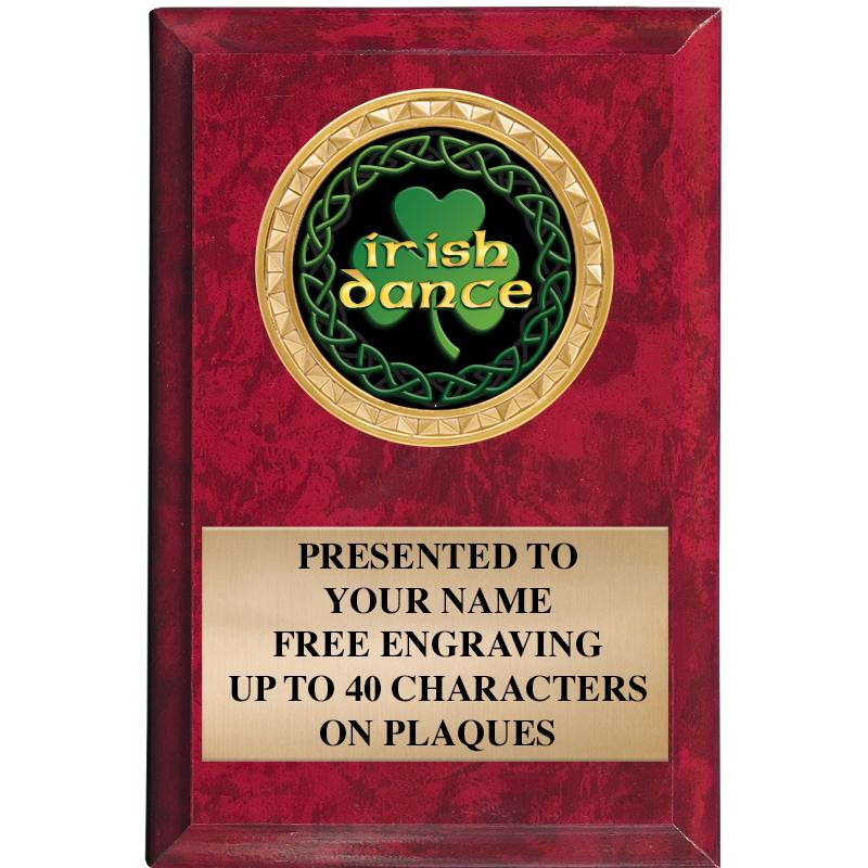 4" X 6" RED MBL INSERT PLQ