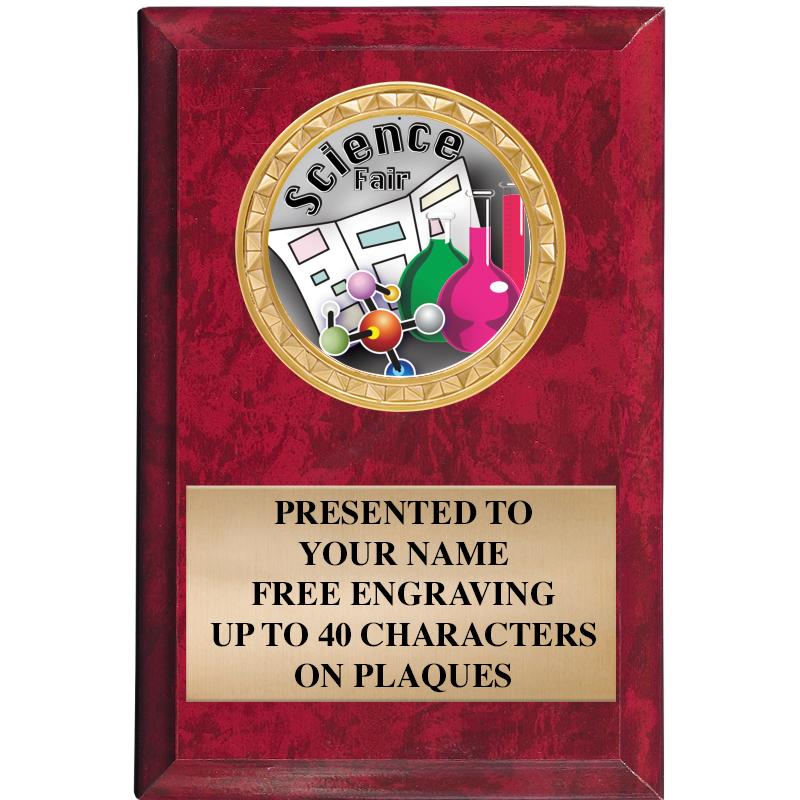 4" X 6" RED MBL INSERT PLQ