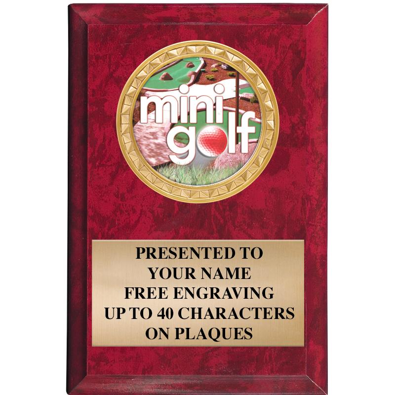 4" X 6" RED MBL INSERT PLQ