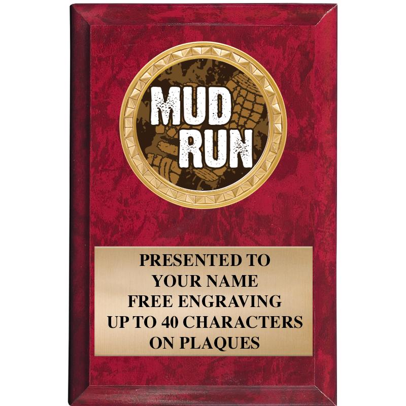 4" X 6" RED MBL INSERT PLQ