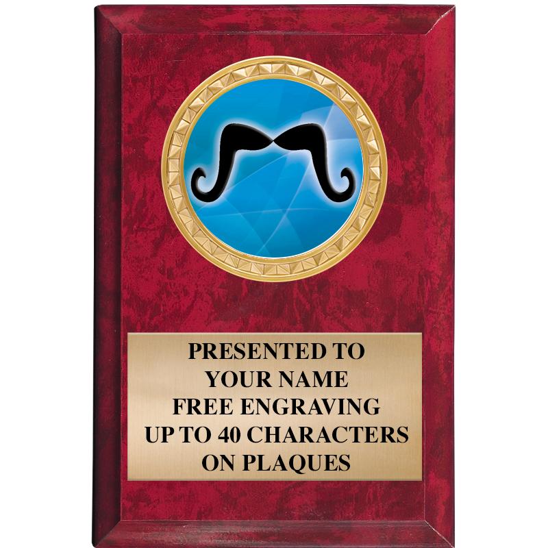 4" X 6" RED MBL INSERT PLQ