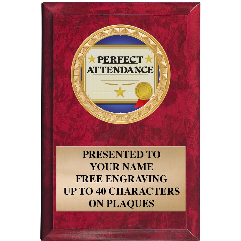 4" X 6" RED MBL INSERT PLQ