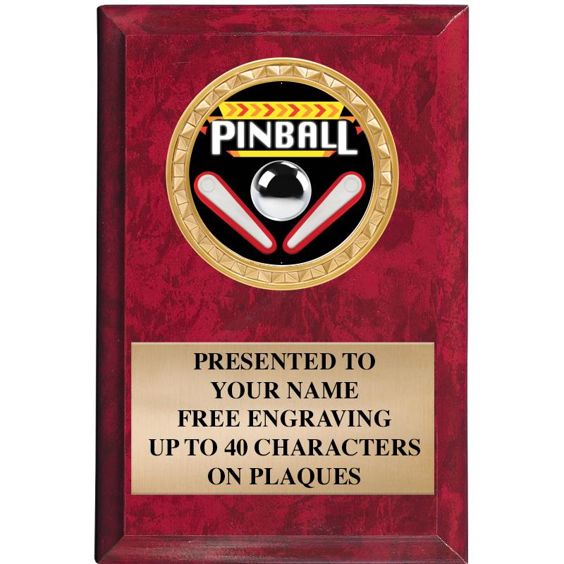 4" X 6" RED MBL INSERT PLQ