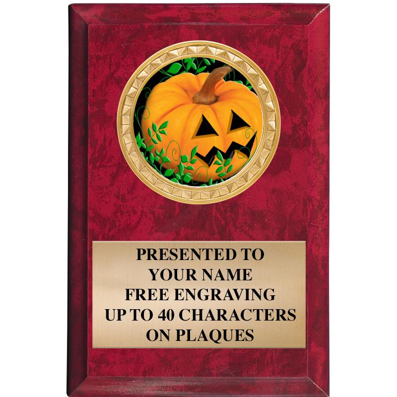 4" X 6" RED MBL INSERT PLQ