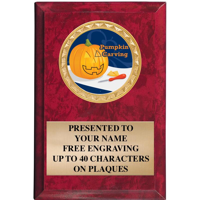 4" X 6" RED MBL INSERT PLQ