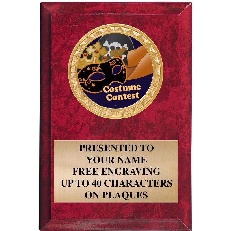 4" X 6" RED MBL INSERT PLQ