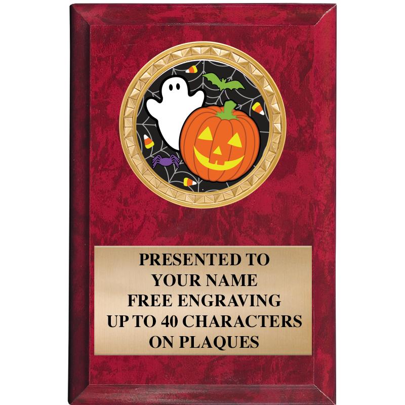 4" X 6" RED MBL INSERT PLQ