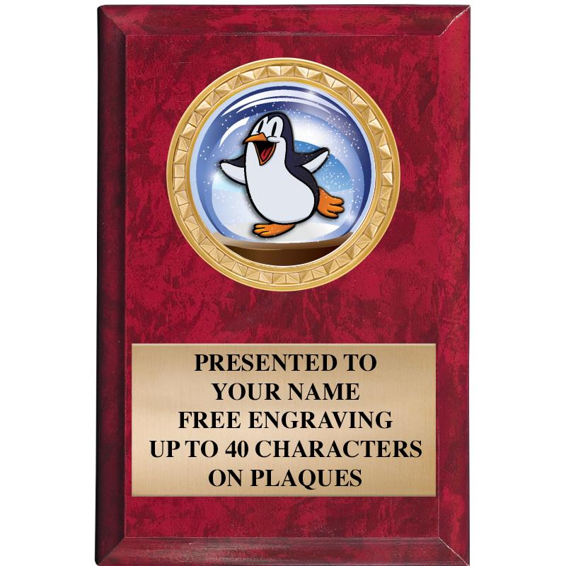 4" X 6" RED MBL INSERT PLQ