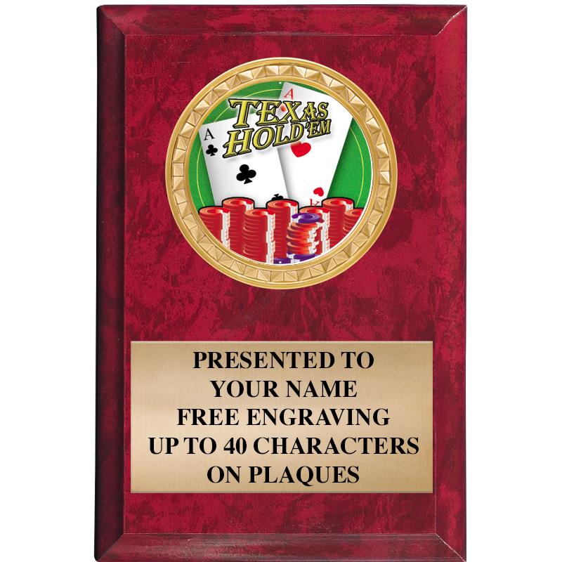 4" X 6" RED MBL INSERT PLQ