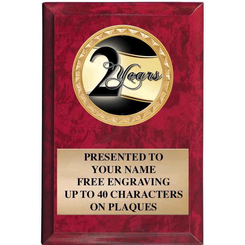 4" X 6" RED MBL INSERT PLQ