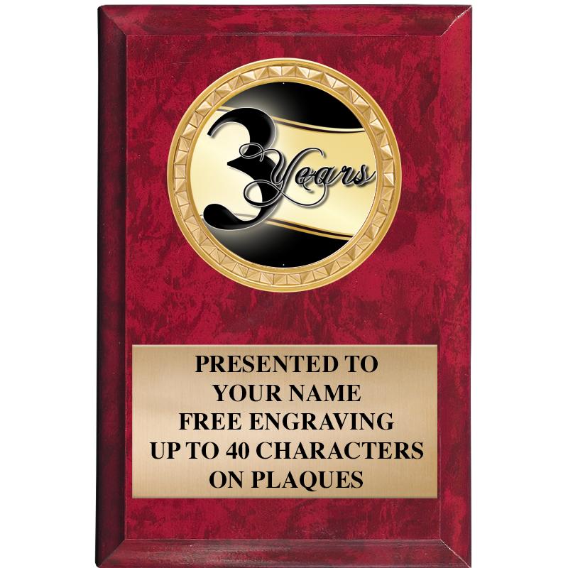 4" X 6" RED MBL INSERT PLQ