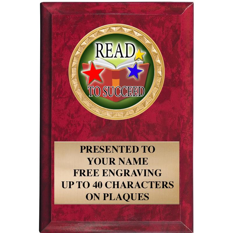 4" X 6" RED MBL INSERT PLQ