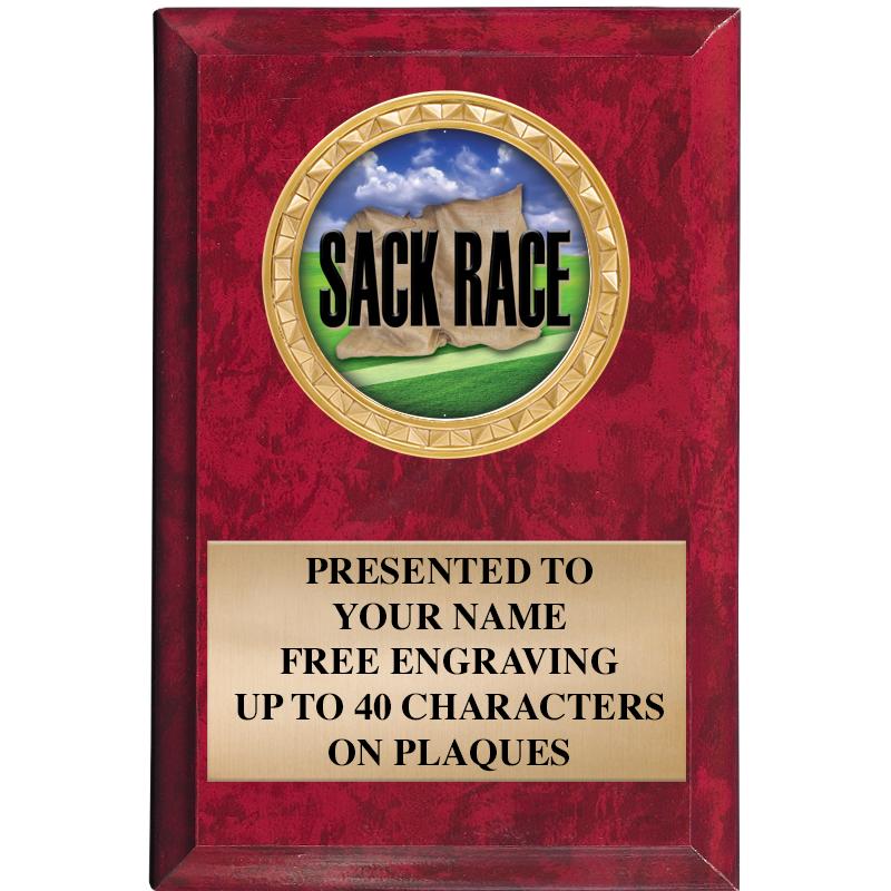 4" X 6" RED MBL INSERT PLQ