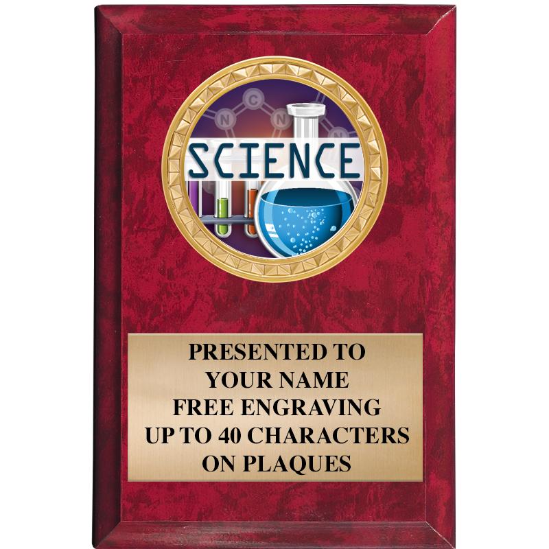 4" X 6" RED MBL INSERT PLQ