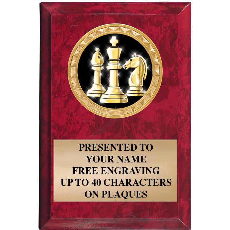 4" X 6" RED MBL INSERT PLQ