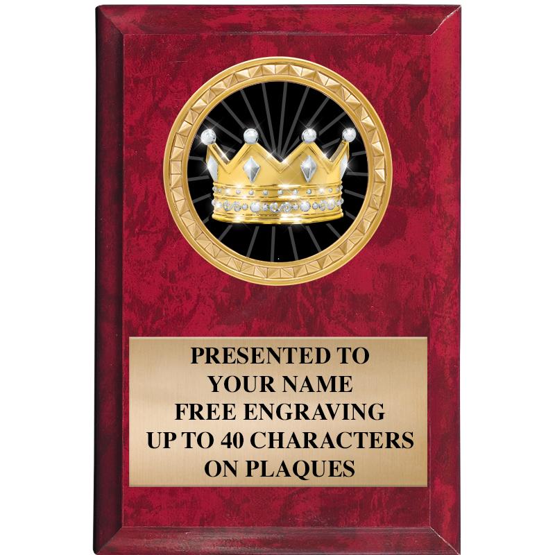 4" X 6" RED MBL INSERT PLQ