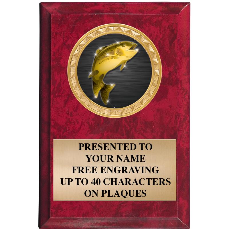 4" X 6" RED MBL INSERT PLQ