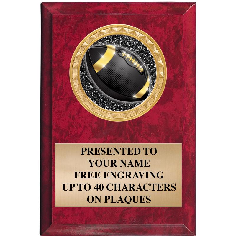 4" X 6" RED MBL INSERT PLQ