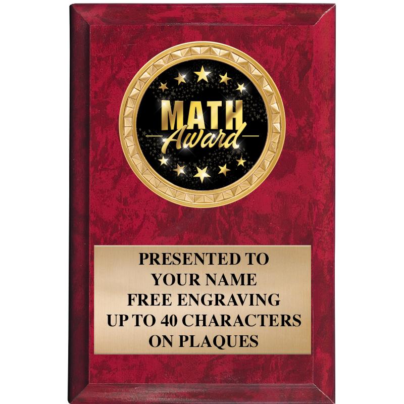 4" X 6" RED MBL INSERT PLQ