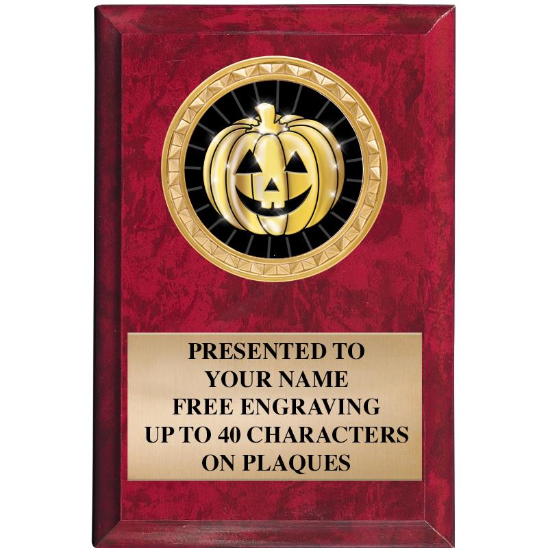 4" X 6" RED MBL INSERT PLQ