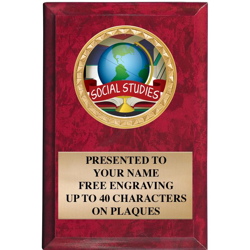 4" X 6" RED MBL INSERT PLQ