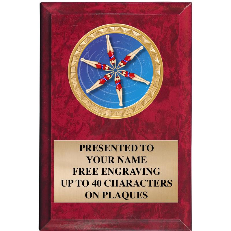 4" X 6" RED MBL INSERT PLQ