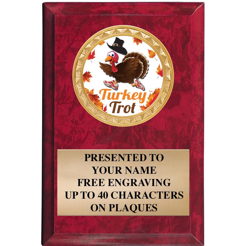 4" X 6" RED MBL INSERT PLQ