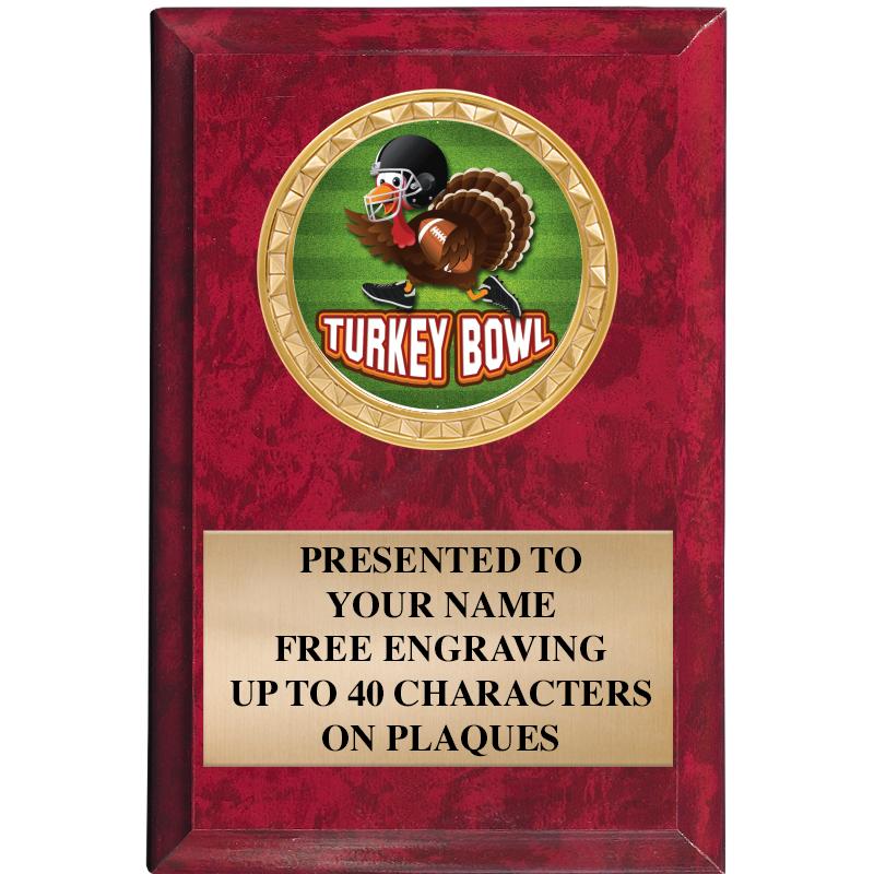 4" X 6" RED MBL INSERT PLQ