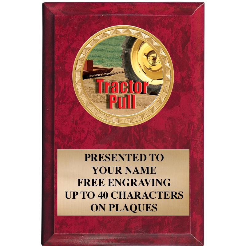 4" X 6" RED MBL INSERT PLQ