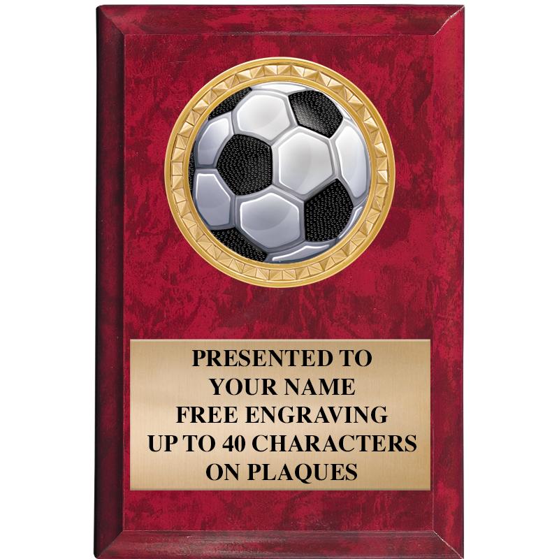 4" X 6" RED MBL INSERT PLQ