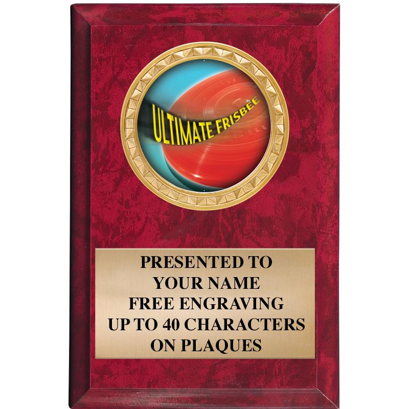 4" X 6" RED MBL INSERT PLQ