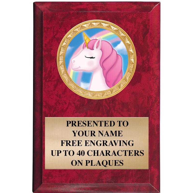 4" X 6" RED MBL INSERT PLQ