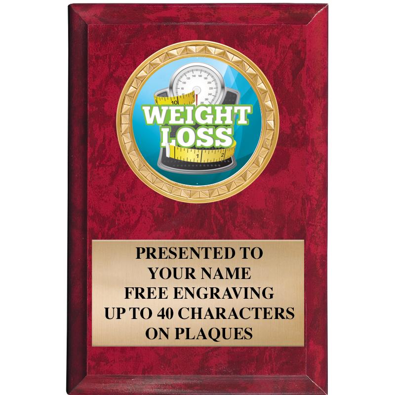 4" X 6" RED MBL INSERT PLQ