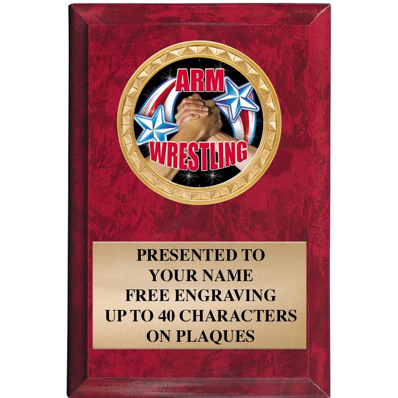 4" X 6" RED MBL INSERT PLQ