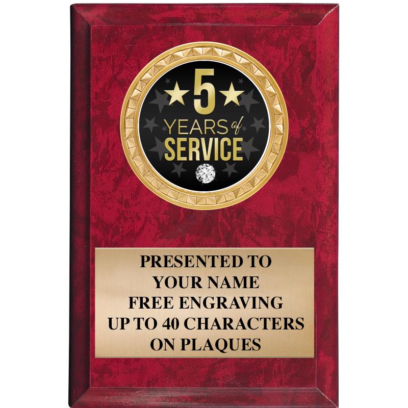 4" X 6" RED MBL INSERT PLQ