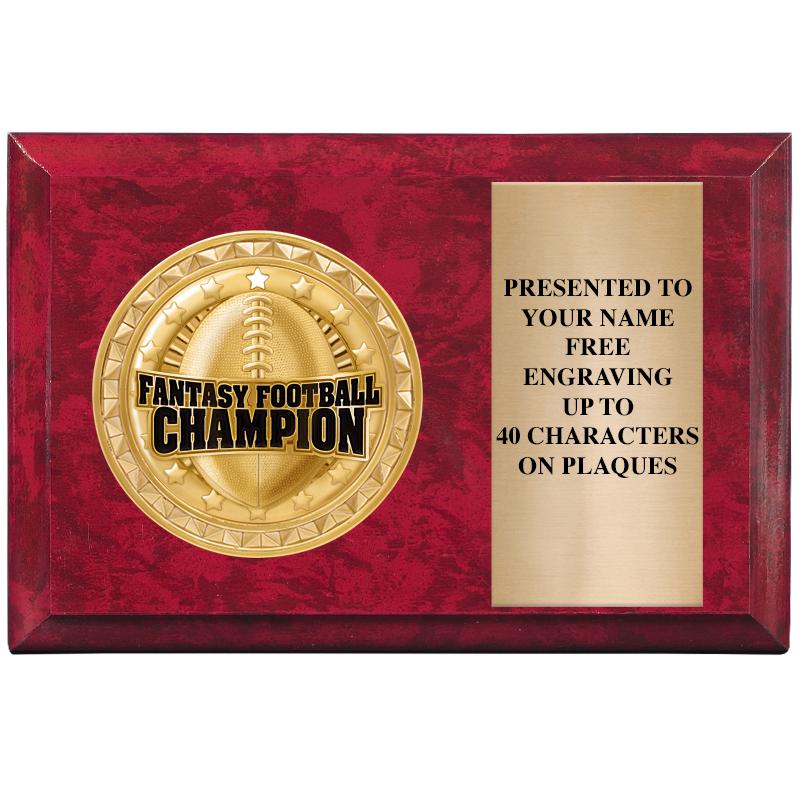 6" X 4" RED MBL INSERT PLQ