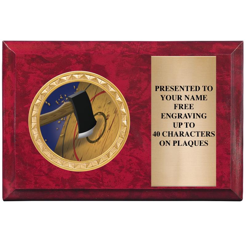 6" X 4" RED MBL INSERT PLQ