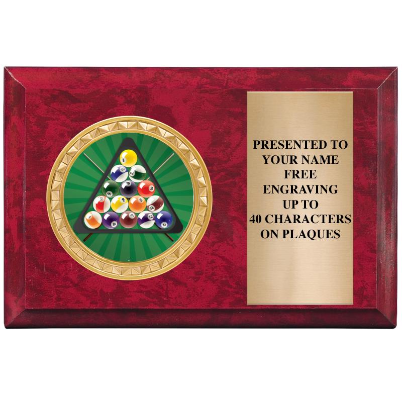 6" X 4" RED MBL INSERT PLQ