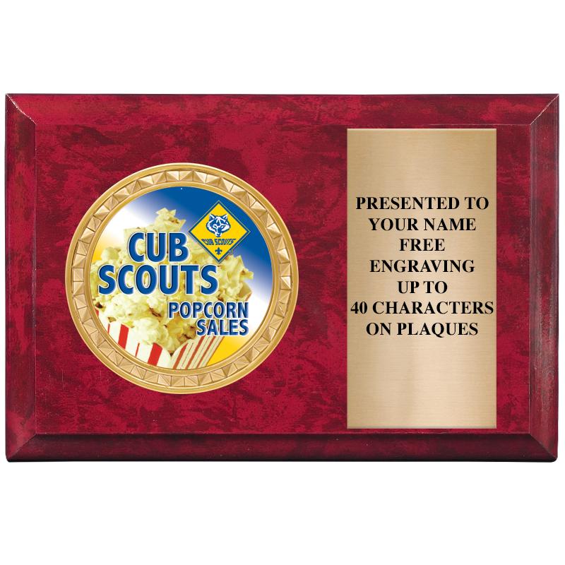 6" X 4" RED MBL INSERT PLQ