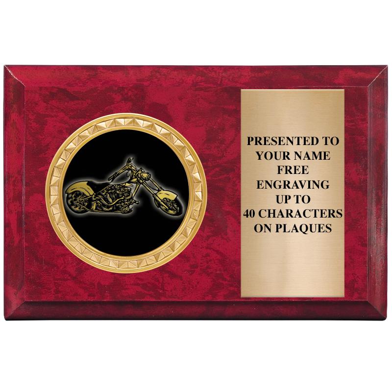 6" X 4" RED MBL INSERT PLQ