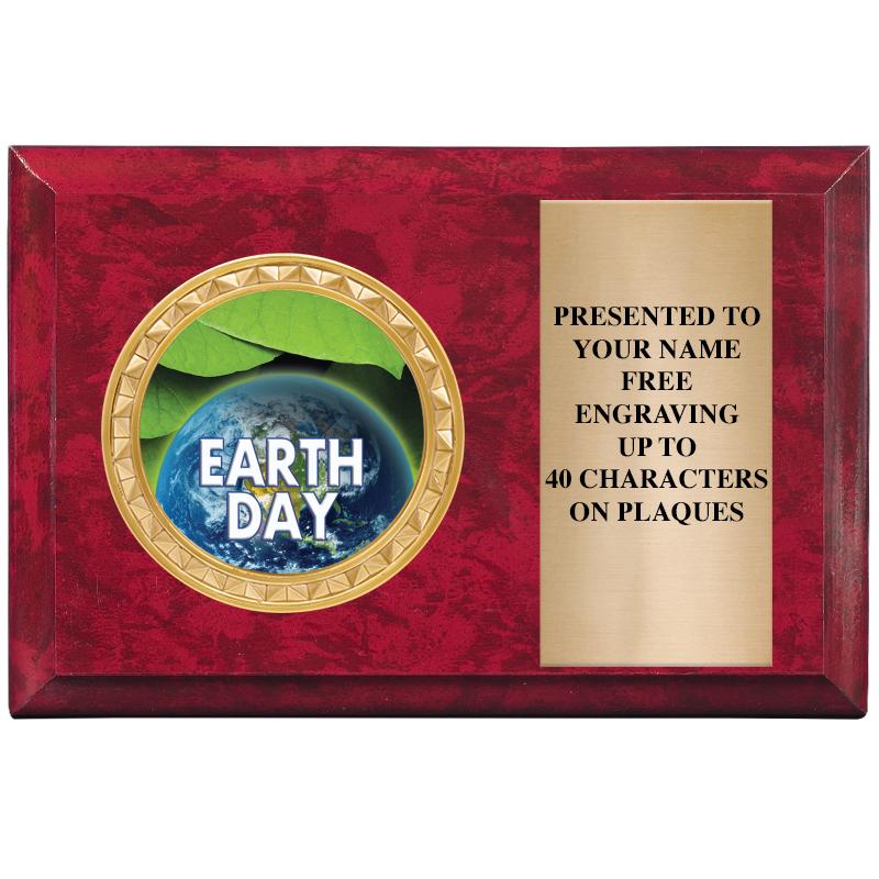 6" X 4" RED MBL INSERT PLQ