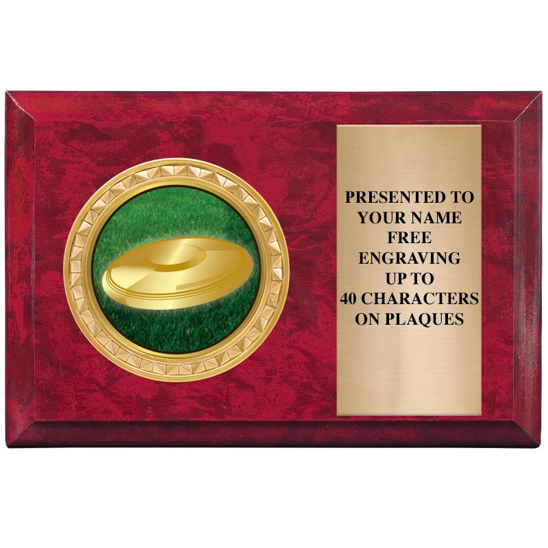 6" X 4" RED MBL INSERT PLQ