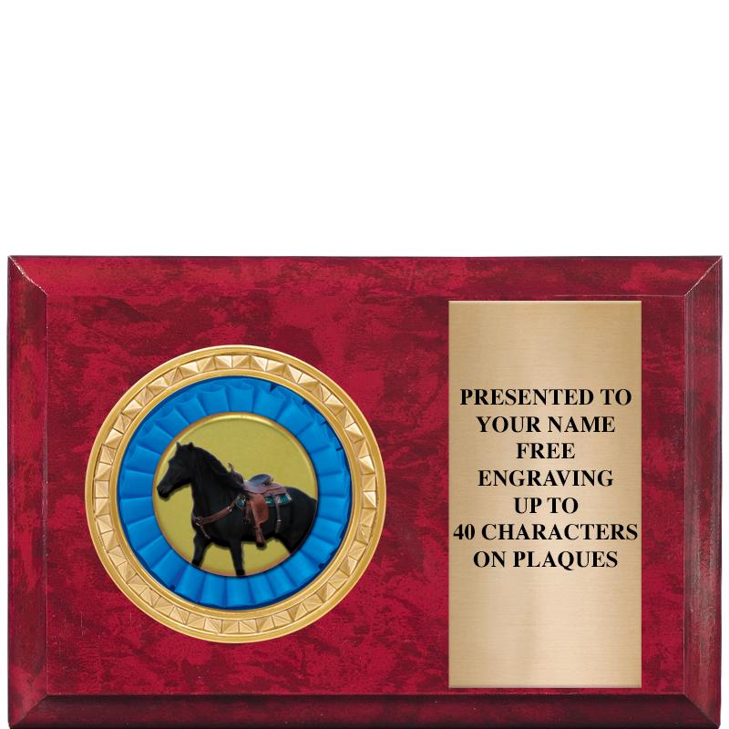 6" X 4" RED MBL INSERT PLQ