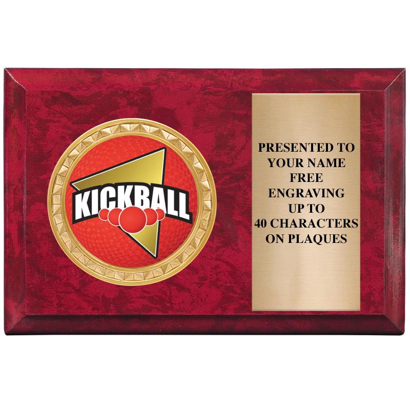 6" X 4" RED MBL INSERT PLQ