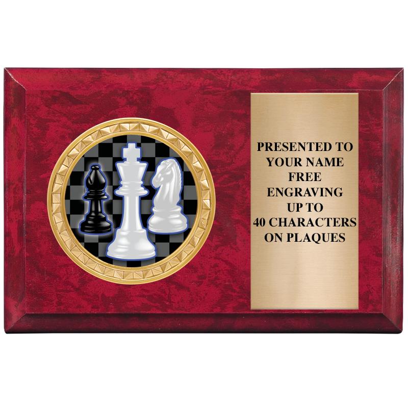 6" X 4" RED MBL INSERT PLQ