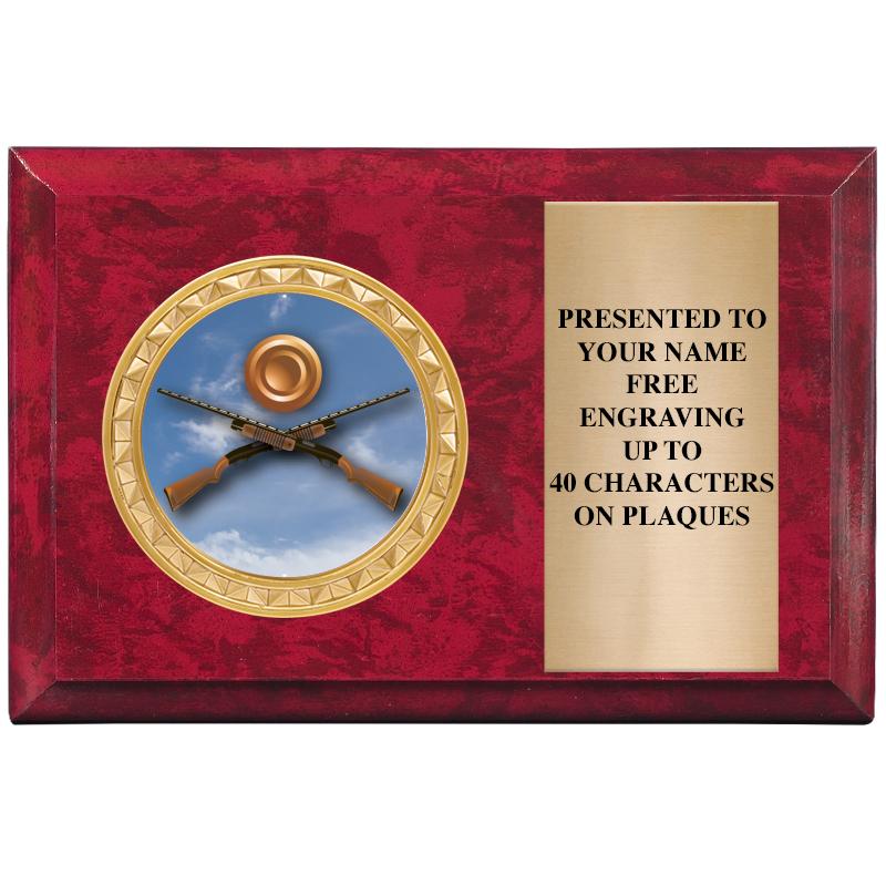 6" X 4" RED MBL INSERT PLQ