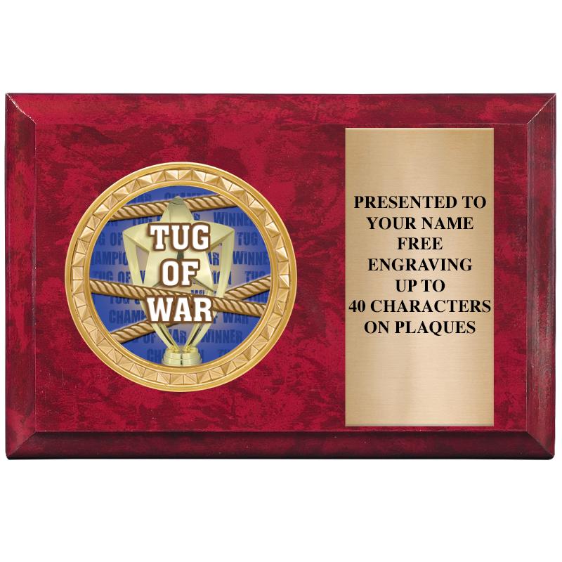 6" X 4" RED MBL INSERT PLQ