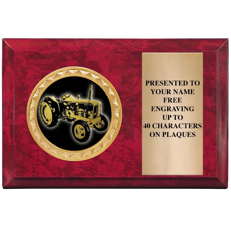 6" X 4" RED MBL INSERT PLQ