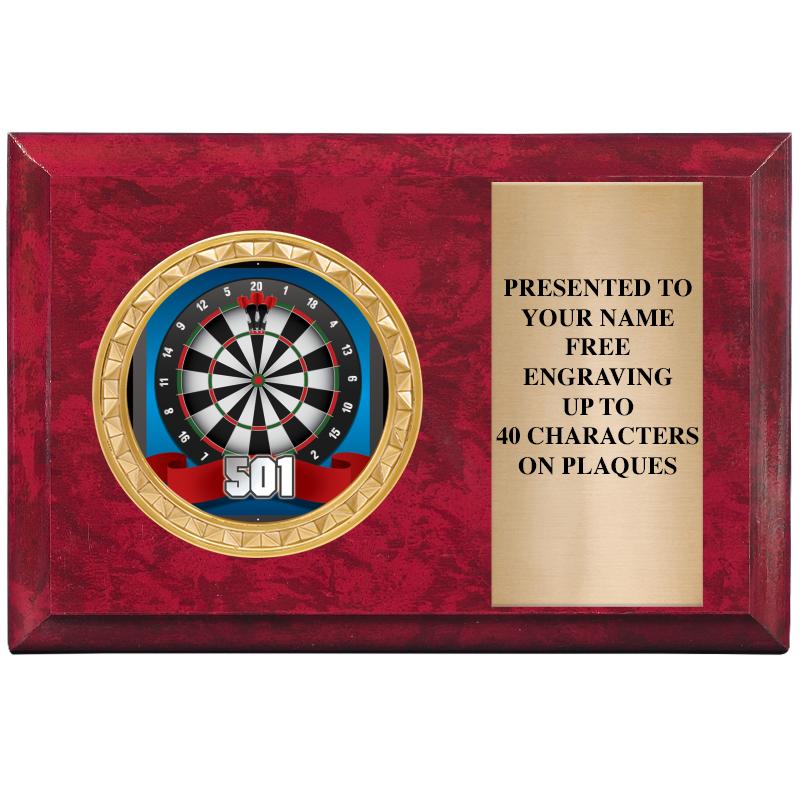 6" X 4" RED MBL INSERT PLQ